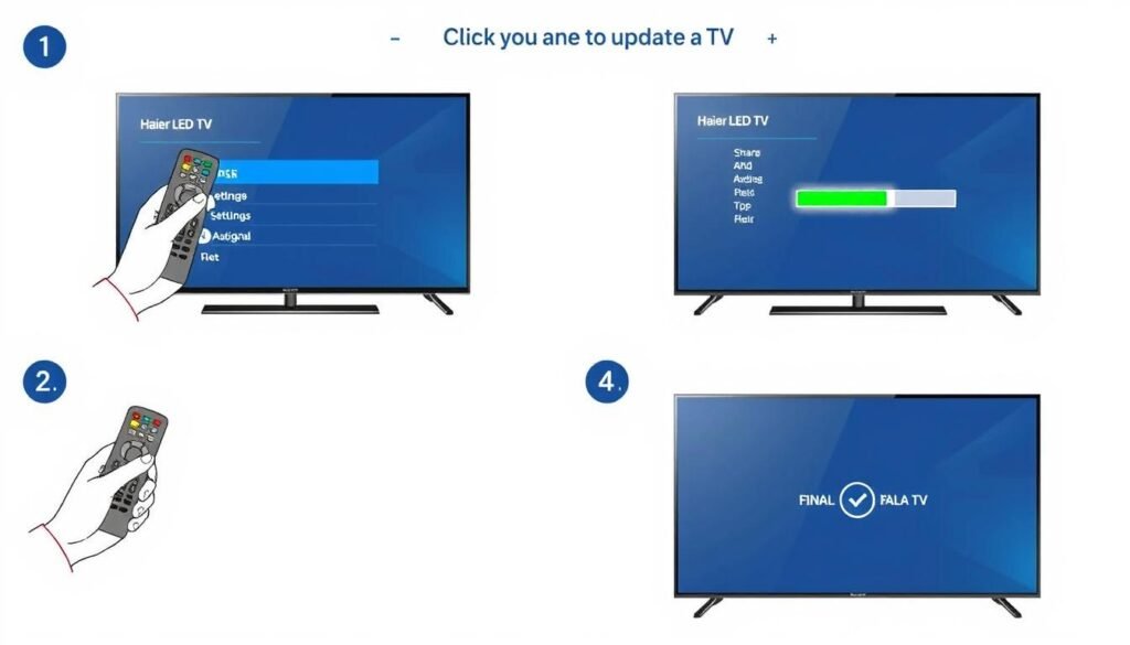 étapes pour mettre à jour Haier LED TV